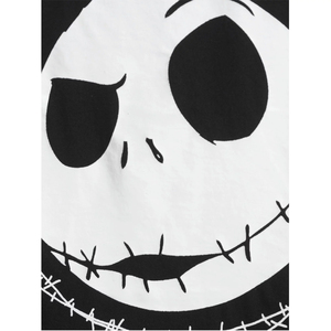Ensemble t-shirt et short pour homme, noir, Jack Skellington, col rond, décontracté, été, imprimé, motif de personnage, coton respirant - Product Image 4