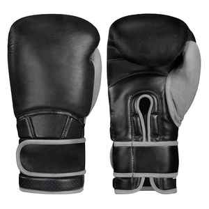 Guantes de Boxeo de Cuero Vacuno Genuino para Kickboxing Tailandés, Equipo de Sparring Duradero para Entrenamiento de Artes Marciales - Product Image 1