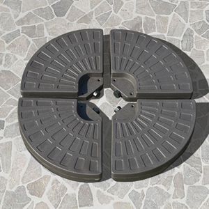 Base per Ombrellone a Braccio a Sbalzo Color Caffè, Resistente, a Forma di Ventaglio, con Maniglie, Impermeabile per Esterni, Cortili, Parchi, Hotel - Product Image 2