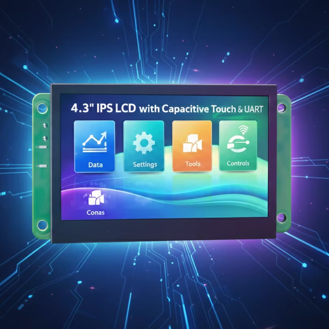 Industrial 4.3 Inch UART TFT LCD Smart Display Module 480x800 TTL Communication Incell Capacitive Touch Screen for HMI Panel