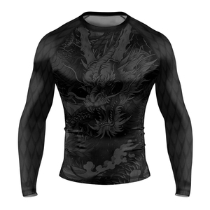 เสื้อรัดกล้ามเนื้อ MMA ระบายอากาศได้ดี ผ้าสเตรช รับสกรีนโลโก้ สำหรับ BJJ ยิมนาสติกต่อสู้ ราคาถูก ขายส่ง - Product Image 5