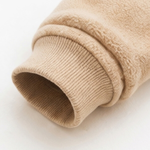 Sudadera con Capucha para Bebé con Estampado de Panda, Sudadera Beige para Bebé, Sudadera con Capucha de Forro Polar, Manga Larga, Bolsillo Tipo Canguro, Ropa de Invierno Unisex para Bebé - Product Image 3
