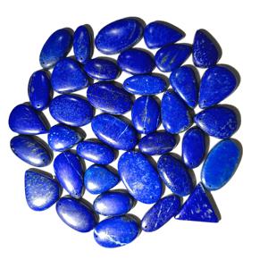 พลอยลาพิสลาซูลีธรรมชาติคุณภาพ AAA+ แบบเจียระไนทรงหลังเบี้ย ร้อยรู สำหรับทำเครื่องประดับเพื่อการบำบัด ขนาด 20-45 มม. รับรองโดยผู้ตรวจสอบบุคคลที่สาม - Product Image 2