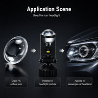 Projecteur de phare LED mini Y6 personnalisable Lianlong, lentille de voiture, éclairage automobile, lentille optique ronde en PC