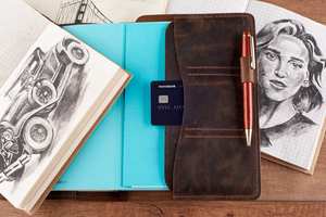 Housse de carnet A5 en cuir véritable anti-odeur de luxe, rechargeable, pour le bureau, les réunions d'affaires, LNBC-0041 - Product Image 5