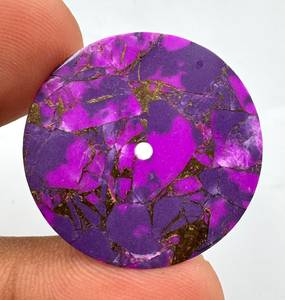 Cadran de montre en turquoise cuivrée violette A K Gems, 30,5 mm, fait main, luxe, personnalisé, modèle ETH-10147 Rajasthan (épaisseur 0,6 mm) - Product Image 2