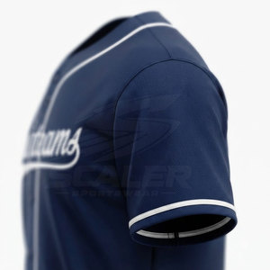 Maillot de baseball à prix imbattable, faible MOQ, 100 % polyester, antibactérien, respirant, séchage rapide, col en V, idéal pour l'entraînement et les matchs d'équipe - Product Image 5