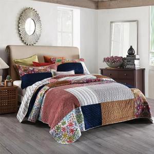 Full Size Velvet <b>Fabric</b> <b>Bedding</b> Set Solid Pattern Home Use Lightweight Filling Bedspreads Coverlets 300TC Thread Count - Product Image 2