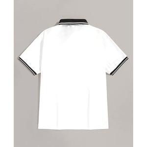 Polo T-shirt décontracté pour homme en coton 100% de haute qualité, grande taille, avec logo imprimé en relief personnalisé et motif à carreaux - Product Image 2