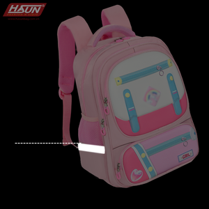 กระเป๋าเป้นักเรียนกันน้ำ โพลีเอสเตอร์ สำหรับนักเรียนประถม แบบ unisex ปิดซิป สีสันสดใส ช่องใส่ของหลายช่อง รับออกแบบโลโก้ ขนาด 20-36 ลิตร - Product Image 3