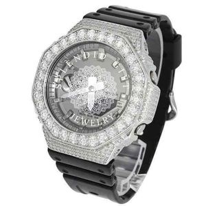 Reloj de Lujo con Diamantes, Cristal de Zafiro, Caja de Plata con Moissanita, 28mm, Movimiento de Cuarzo Analógico ETA, 10m, un Regalo Espléndido - Product Image 5