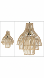 Wholesale Rattan Lampshade Natural Woven Pendant Light Shade Eco Friendly Home Decor <b>Lighting</b> Custom Vietnam Handicraft Lamp - Product Image 2