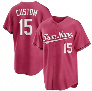 DROGEN EXPORT 2026 PREMIUM Sport Custom Men's Adult <b>Magenta</b> Baseball Jersey Breathable Quick-Dry Anti-UV 100% Polyester Mesh - Product Image 1