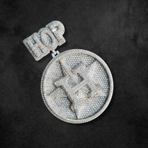 Colgante de Número Hip Hop, Plata 925, Medallón Personalizado con Inicial, Colgante de Letra con Moissanita, Joyería Personalizada, Regalo para Él - Product Image 2