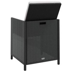 Ensemble de meubles d'extérieur noir et blanc crème, collection de meubles de jardin élégante - Product Image 5