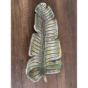 Green Enamel Leaf <b>Tray</b> For Parties Decorative <b>Trays</b> & Dish Food Grade Sustainable Dishwashr Safe <b>Large</b> Leaf Dish Event Supplies - Product Image 4