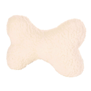 Jouet à couiner pour animaux de compagnie en peluche, os rembourré, 20 cm, blanc - Product Image 2