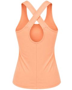 Customized <b>Peach</b> Women Cross Back Yoga Tank <b>Top</b> Breathable Sleeveless Gym Fitness Workout Activewear Sports Running Vest Shirt - Product Image 2