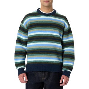 เสื้อสเวตเตอร์คอกลมแขนยาวสำหรับผู้ชาย ผ้าวูล 100% ป้องกันขนร่วง ใส่ได้ในฤดูหนาว ทรงพอดีตัว ถักแบบเรียบ - Product Image 6