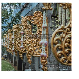 Accesorio colgante tradicional para decoración de exteriores Paraguas colgantes de fibra para bodas - Product Image 1