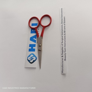 กรรไกรปักผ้าสีแดงแบบกำหนดเอง ขายส่ง คุณภาพสูง สแตนเลสขนาดเล็ก สำหรับคนถนัดขวา ตัดหนังกำพร้า ใช้สำหรับงานปัก - Product Image 2