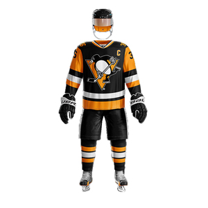 Nouvelle tenue de hockey sur glace personnalisée 100% polyester respirante pour adultes, usage d'équipe, vêtements de sport de haute qualité, couleur unie, sur mesure - Product Image 3