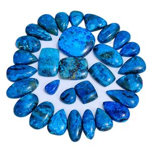 Shattuckite Cabochon หินอัญมณีควอตซ์ธรรมชาติที่สวยงามหลวมรูปร่างผสมขนาดสำหรับการทำเครื่องประดับ - Product Image 1