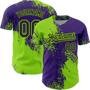 Camiseta de Béisbol Personalizada para Hombre, Venta al por Mayor, Camisas de Manga Corta con Botones, Uniformes Deportivos Hip Hop, Tallas Grandes, Transpirables, Anti-UV - Product Image 3