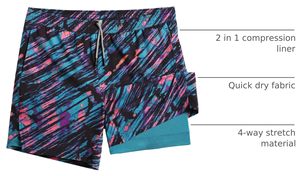 Pantalones Cortos Deportivos 2 en 1 para Hombre, 7 Pulgadas, Secado Rápido, para Correr y Gimnasio, Venta al Por Mayor OEM - Product Image 5