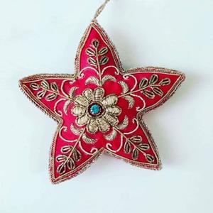 Adorno Colgante Moderno con Diseño de Estrella, Hecho a Mano con Técnicas de Zari, de Agra Heritage Marble Crafts, Personalizable para Fiestas y Festivales - Product Image 2