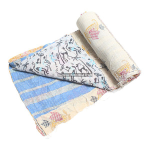 Colcha Kantha Gudari, Colcha Kantha Gudari, Venta al por Mayor, Proveedor de Oro, GD2188, Colcha Kantha Hecha a Mano, Algodón Estampado Indio - Product Image 1
