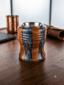 Quemador de Incienso de Madera Artesanal con Cuenco de Acero Inoxidable, Soporte para Bukhoor, Porta Incienso Natural para Aromaterapia en el Hogar - Product Image 3