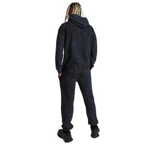 Ropa de calle personalizada para hombre, conjunto de pantalones de chándal con capucha de algodón 100% lavado con ácido, serigrafía Vintage, función de transpirabilidad ecológica - Product Image 3