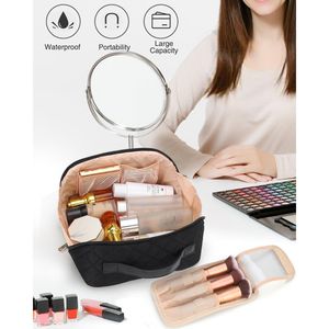Borsa da Viaggio per Trucco di Grande Capacità per Donne, Impermeabile, Portatile, con Scomparto Separato per Pennelli - Product Image 6