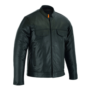 Veste en cuir pour homme, en cuir de haute qualité et au toucher lisse, confortable. Vestes en cuir pour homme en vente. - Product Image 5