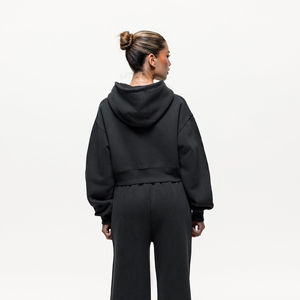 Sudadera con capucha y cremallera para mujer, de manga larga, ajustada, informal y ligera - Product Image 2