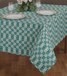 All Sizes Available Soft & <b>Washable</b> Cotton/Poly Blend Versatile Printed <b>Tablecloths</b> For Everyday Use - Product Image 3