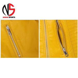Chaquetas de mujer de nuevo diseño al por mayor OEM, transpirables, cómodas, de cuero genuino de alta calidad con logotipo personalizado en Nurak - Product Image 5