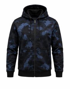 <b>Men's</b> Hooded <b>Zip</b>-<b>Up</b> Sweatshirt Solid Color Cotton <b>Fleece</b> Oversized Fit Autumn Winter Quick Dry Low MOQ <b>Men</b> Hoodie - Product Image 1