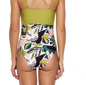 ชุดว่ายน้ำวันพีซพิมพ์ลายดอกไม้สุดเซ็กซี่สำหรับผู้หญิงชุดว่ายน้ำออกกำลังกายดีไซน์ใหม่ไซส์ใหญ่พิเศษ - Product Image 6