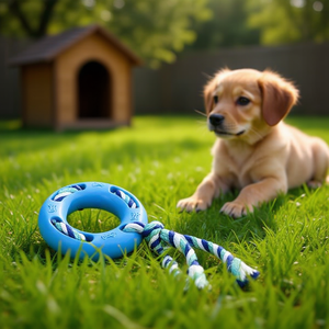 Jouet anneau en corde Yommy 9,5 cm pour chiens, jouet à mâcher pour animaux de compagnie - Product Image 3