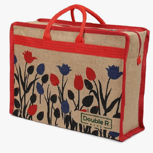 Premium Reusable Jute Grocery Tote <b>Bag</b> <b>Large</b> Eco Shopping Carry <b>Bag</b> with Reinforced Handles for <b>Beach</b> Market and Travel - Product Image 1