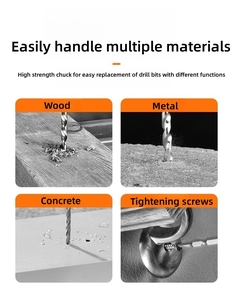 Juego de taladro de impacto recargable Destornillador de velocidad única Herramienta de combinación 500W Potencia de entrada nominal Taladro eléctrico OEM personalizable - Product Image 4