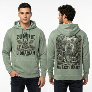 Sudadera con Capucha Personalizada para Hombre, Estilo Vintage, con Gráfico Zombie Command Center, Lavado Ácido, Diseño de Mapa de Planificación Estratégica Undead - Product Image 3