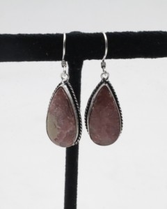 Natural Agate <b>Hoop</b> Earrings with German <b>Silver</b> – Handmade Gemstone <b>Hoop</b> Jewelry for Women - Product Image 1