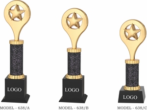 Trofeo premium con acabado dorado de bádminton, ideal para reconocer a distribuidores, mayoristas y socios comerciales. - Product Image 5