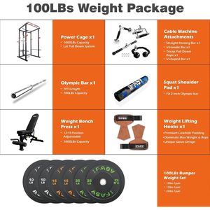 Capacità di 1000 libbre casa regolabile Pullup Squat Rack Multi-funzionale gabbia di potenza per Fitness completo bilanciere palestra Rack casa - Product Image 2