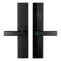 Serrure de porte intelligente WiFi TTLock avec caméra, empreinte digitale, étanche IP65, contrôle par application, acier inoxydable/aluminium/bois, K2
