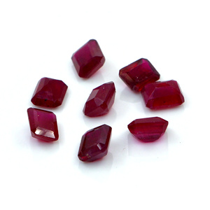 Rubis naturels de Bangkok, octogones calibrés 7x8mm, pierres précieuses de rubis naturelles facettées pour la fabrication de bijoux, prêtes à l'emploi - Product Image 3