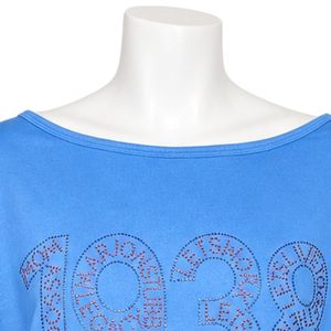 เสื้อสเวตเชิ้ตลายกราฟิกสีน้ำเงินสำหรับผู้หญิง ปี 1938 แบบเปิดไหล่ แขนยาว สวมใส่สบาย แฟชั่นสตรีทแวร์ ใส่ได้ทุกวัน - Product Image 3